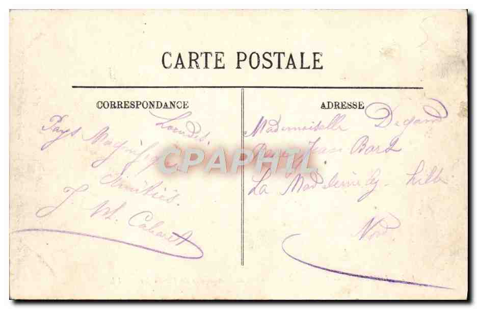 CPA Lourdes La Vallee d'Argrles Vue du Funiculaire du Pic du Jer — Verso