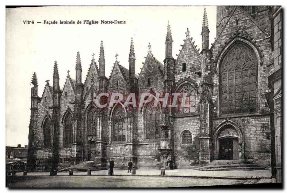 CPA Vitre Facade Laterale de L'Eglise Notre Dame