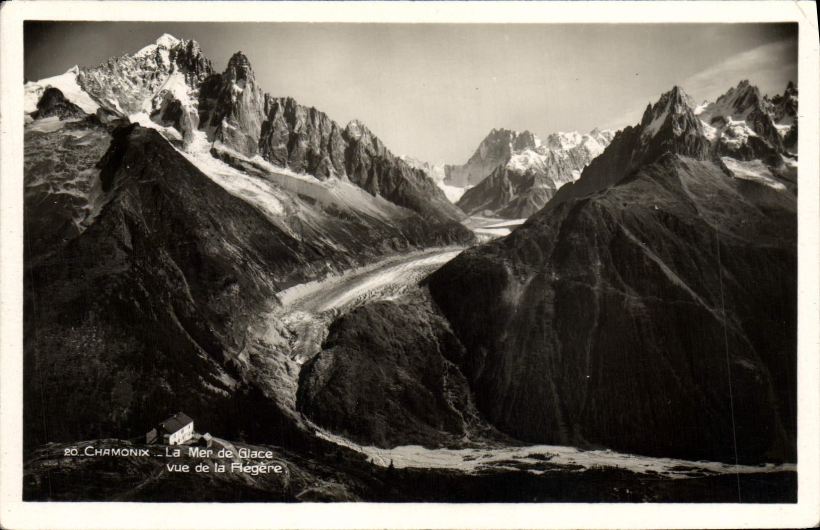CPA Chamonix La Mer de Glace vue de la Flegere