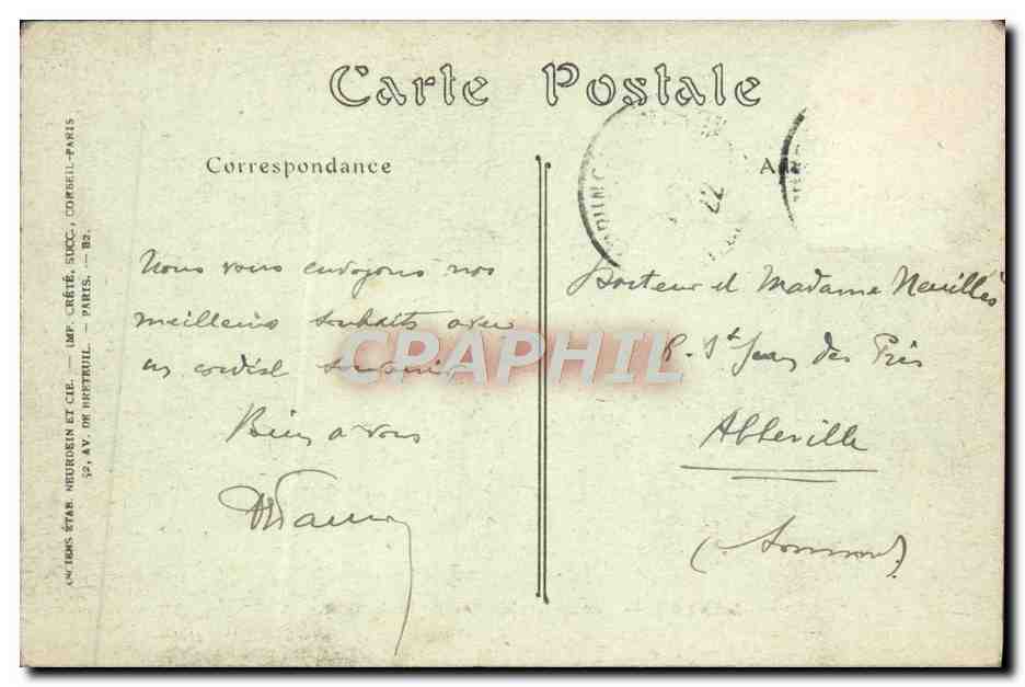 CPA Menton Vue Generale Prise de la Madone — Rückseite