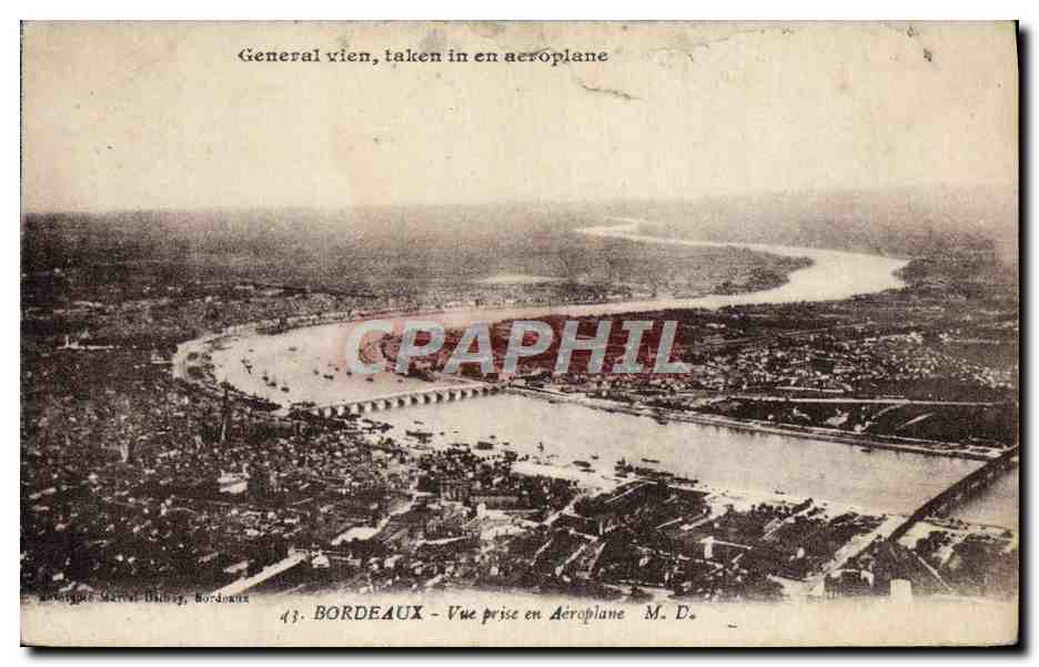 CPA Bordeaux Vue Prise en Aeroplane