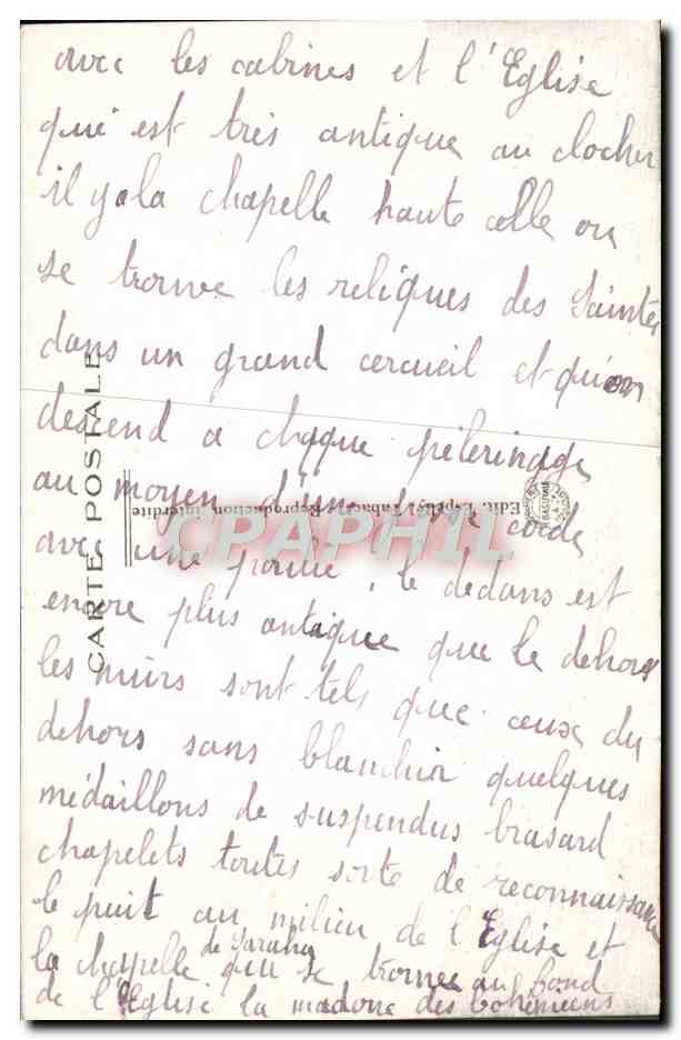 CPA Les Saintes Maries de la Mer L'eglise  — Rückseite
