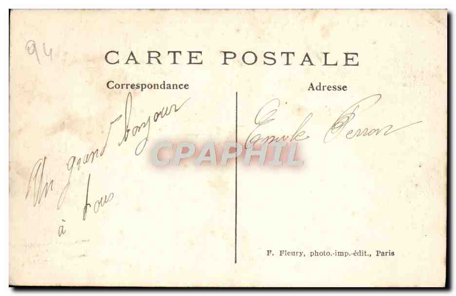 CPA Vincennes Vue interieur du Fort — Back
