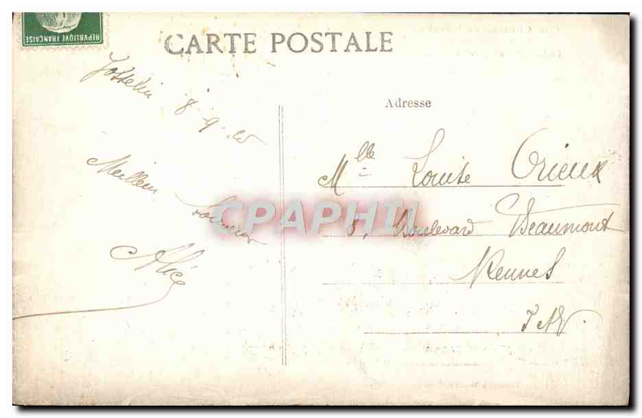 CPA Chateau de Josselin Les Anciens Fosses La chapelle et la poterne Nord — Rückseite