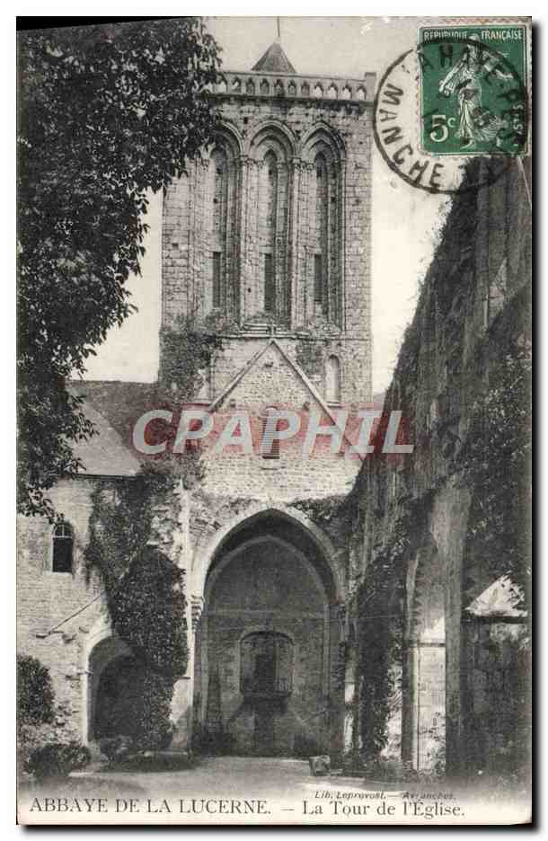 CPA Abbaye De La Lucerne La Tour de L'Eglise