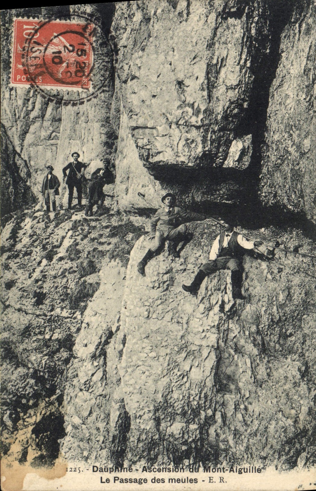 Dauphiné - Ascension du Mont-Aiguille - Le Passage des Meules - E. R. - n°1225