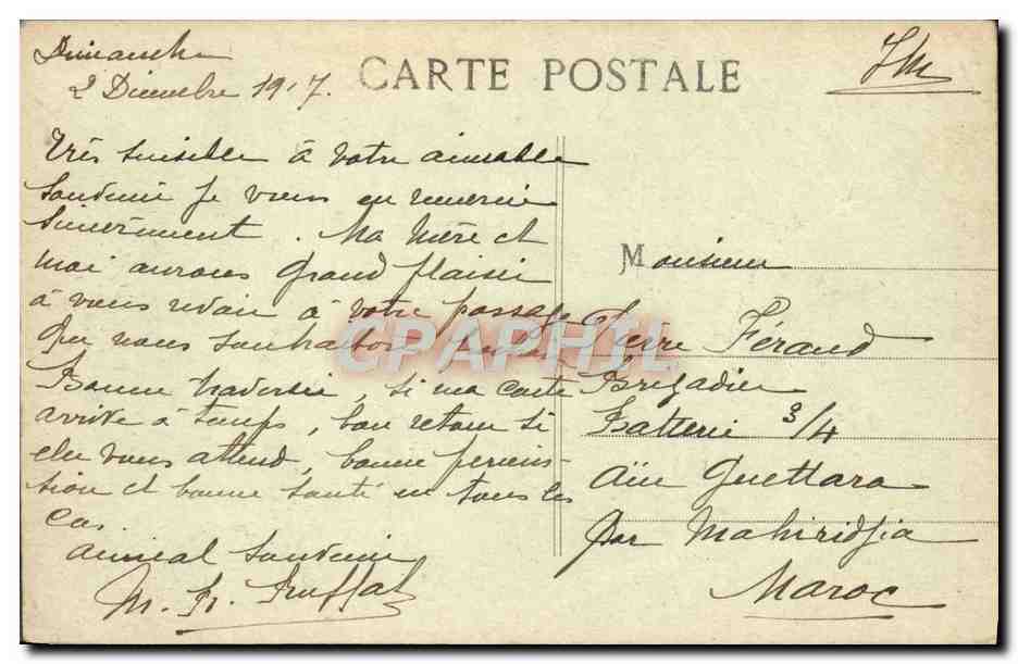 Marseille — Un coin du Vieux Port — E L. n°130 — Verso