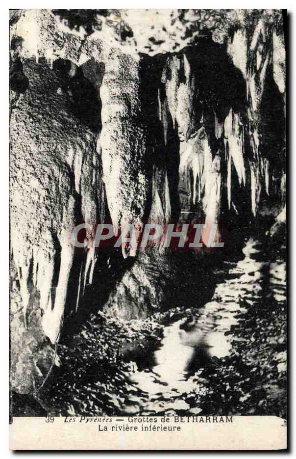 CPA Betharram Les Pyrenees Grottes La riviere inferieure