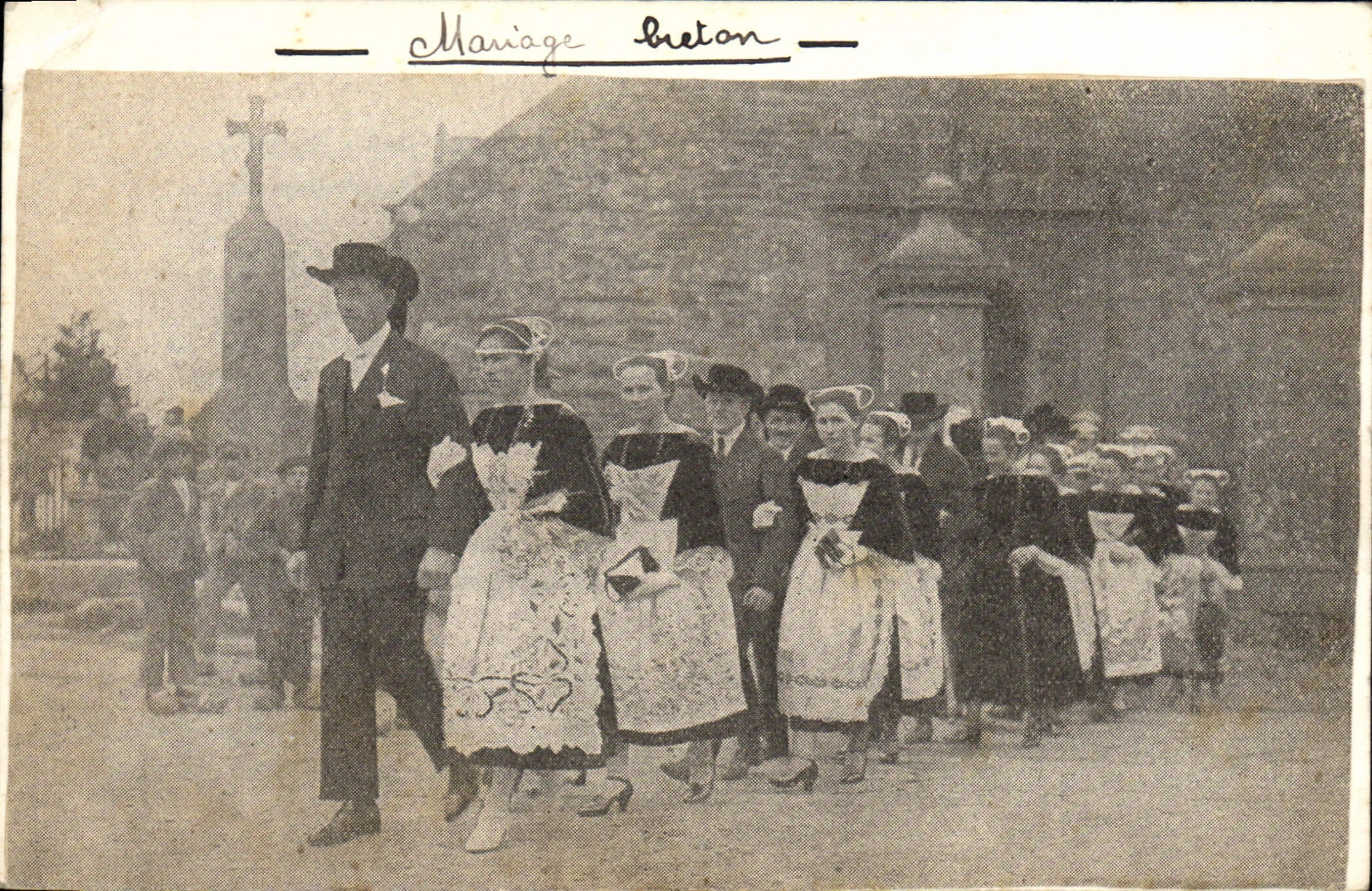 Image collé Mariage breton Foklore