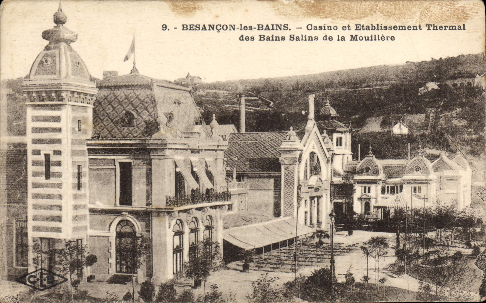 CPA Besancon les Bains Casino et Etablissement thermal des Bains Salins de la Mouillere 