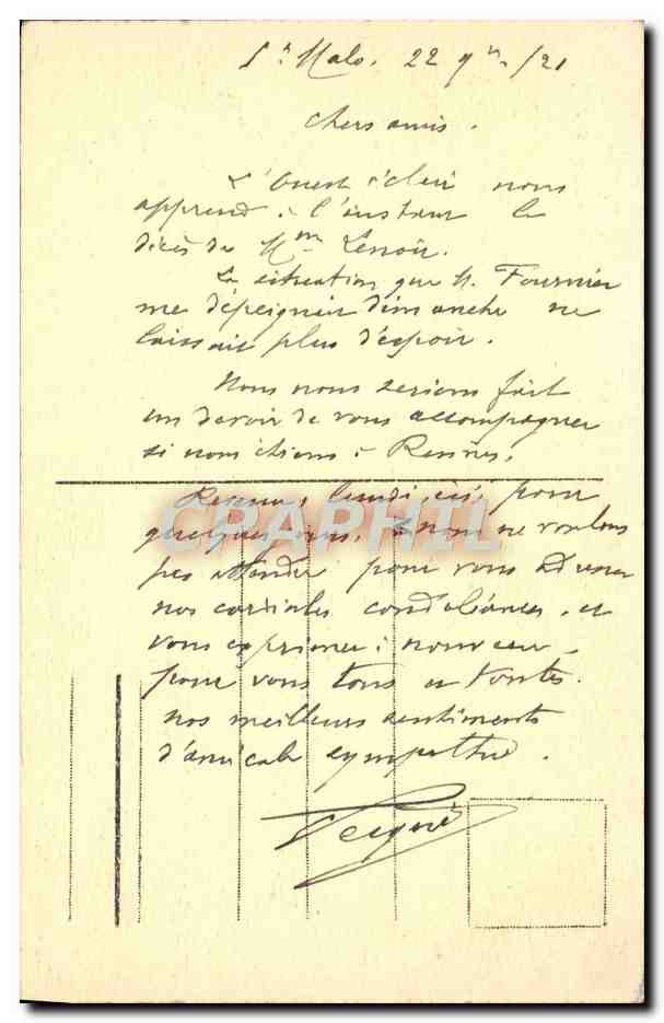 Saint-Malo - Remparts et Porte des Champs-Vauverts — Édition Guérin, n° 529 — Verso