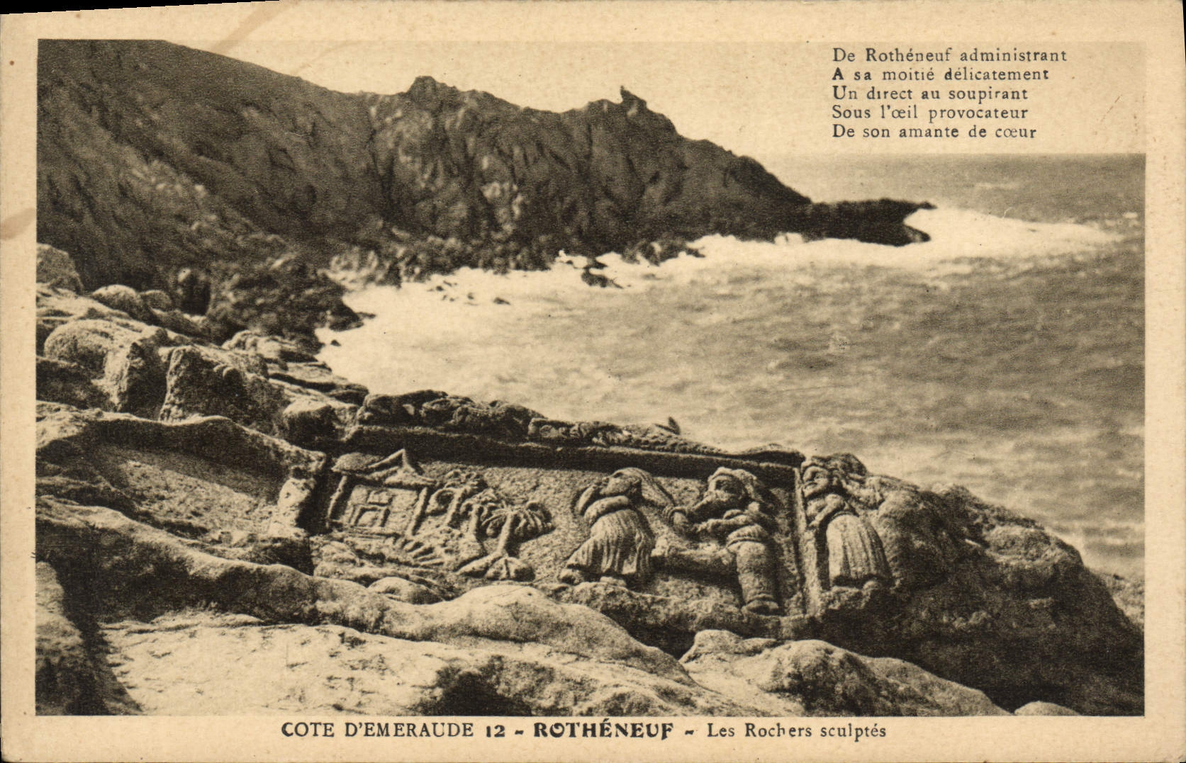 CPA Rotheneuf Les Rochers sculptes 