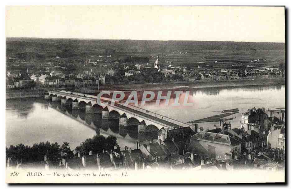 CPA Blois Vue generale vers la Loire 
