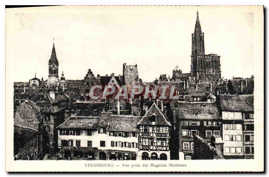 CPA Starsbourg Vue prise des Magasins Modernes 