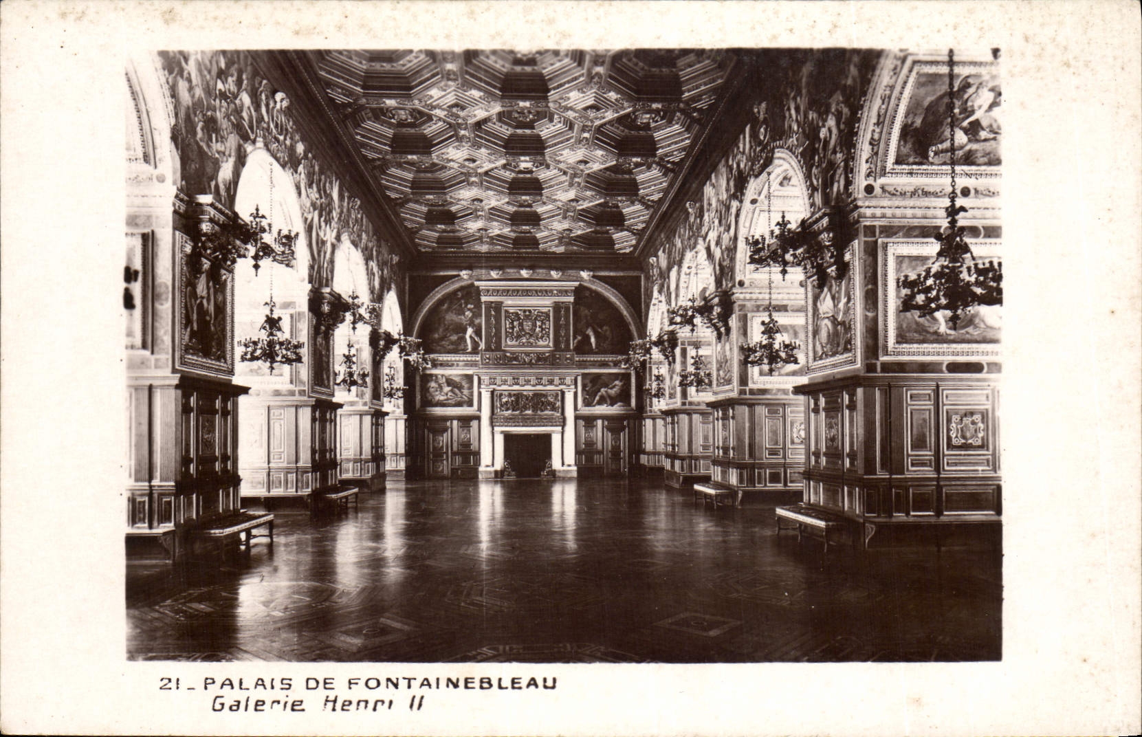 CPA Palais de Fontainebleau Galerie Henri II
