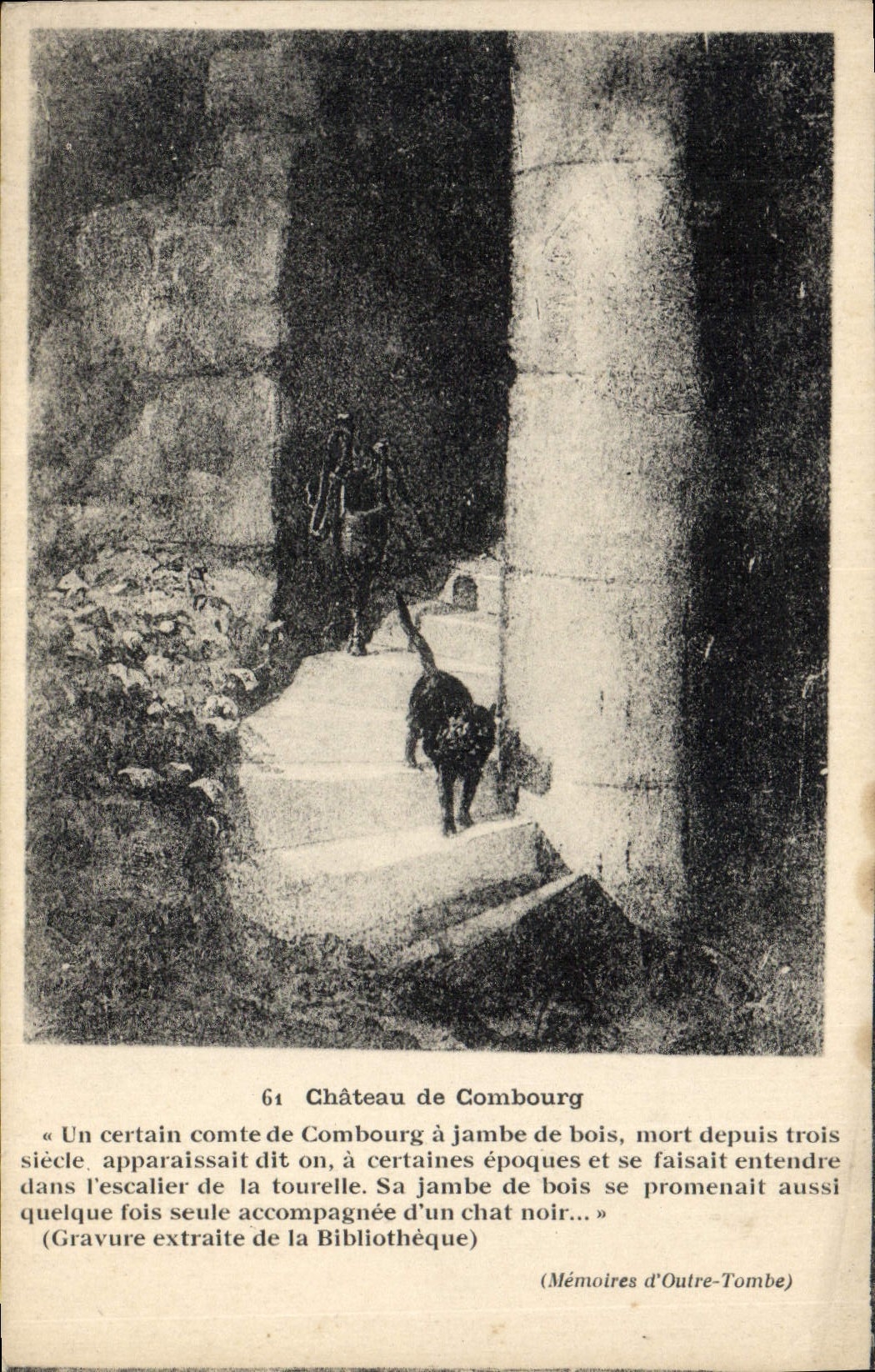 Château de Combourg — Gravure extraite de la Bibliothèque — Mémoires d'Outre-Tombe