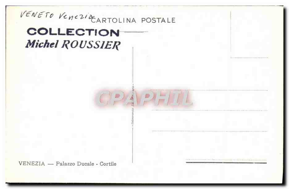 CPA Venezia Palazzo Ducale Cortile  — Rückseite
