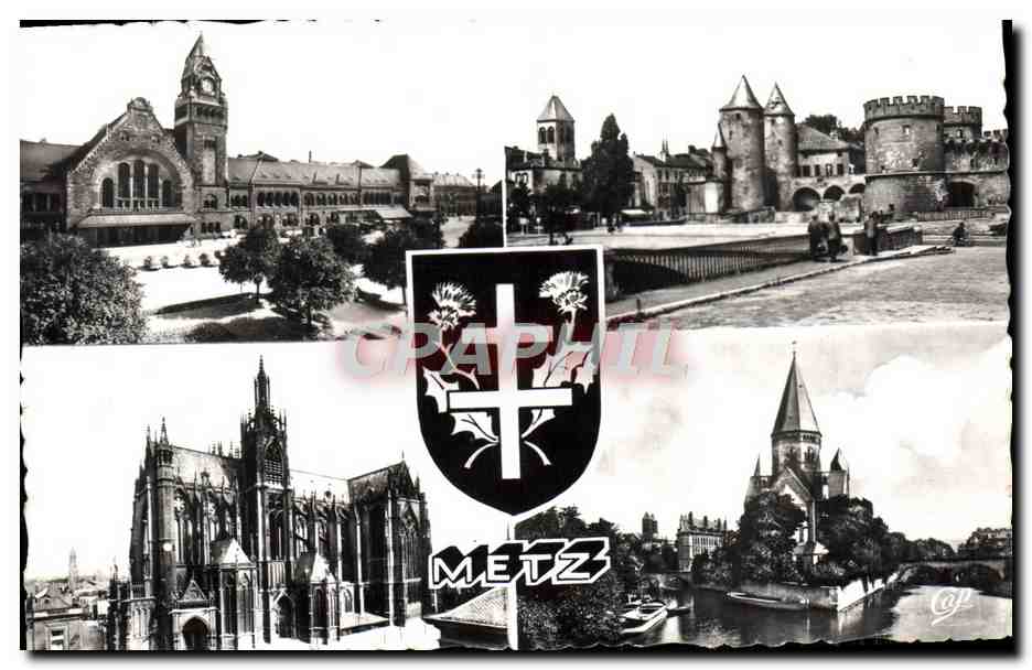 CPM Metz Gare Porte des allemands Cathedrale Temple protestant