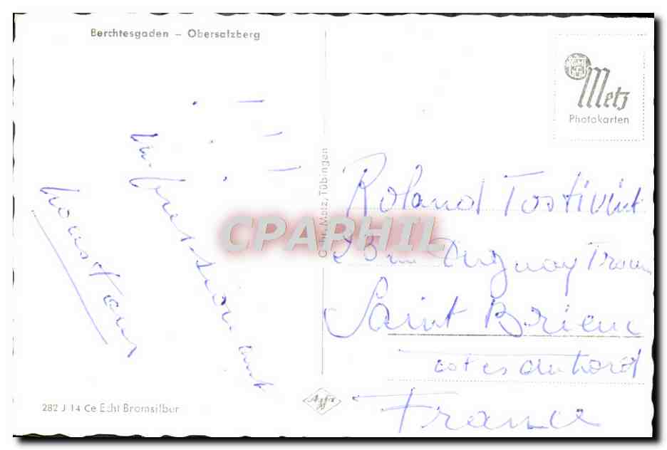 CPA Berchtesgaden Obersalzberg Maison de Hitler Nazi Militaria  — Rückseite