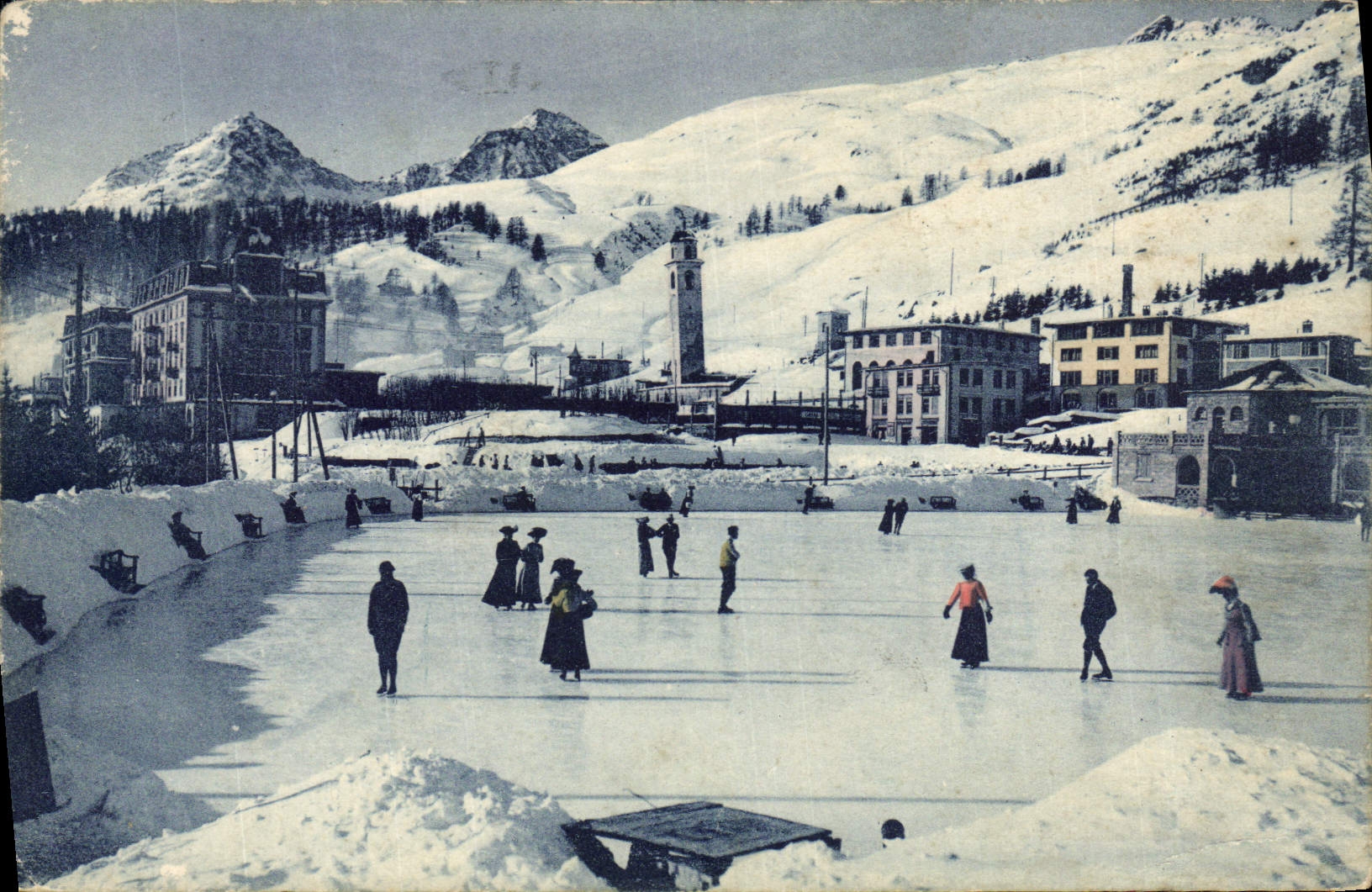 CPA St Moritz Kulm Rink Patins a glace