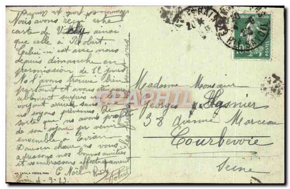 CPA Evian les Bains Vue generale prise du Lac  — Verso