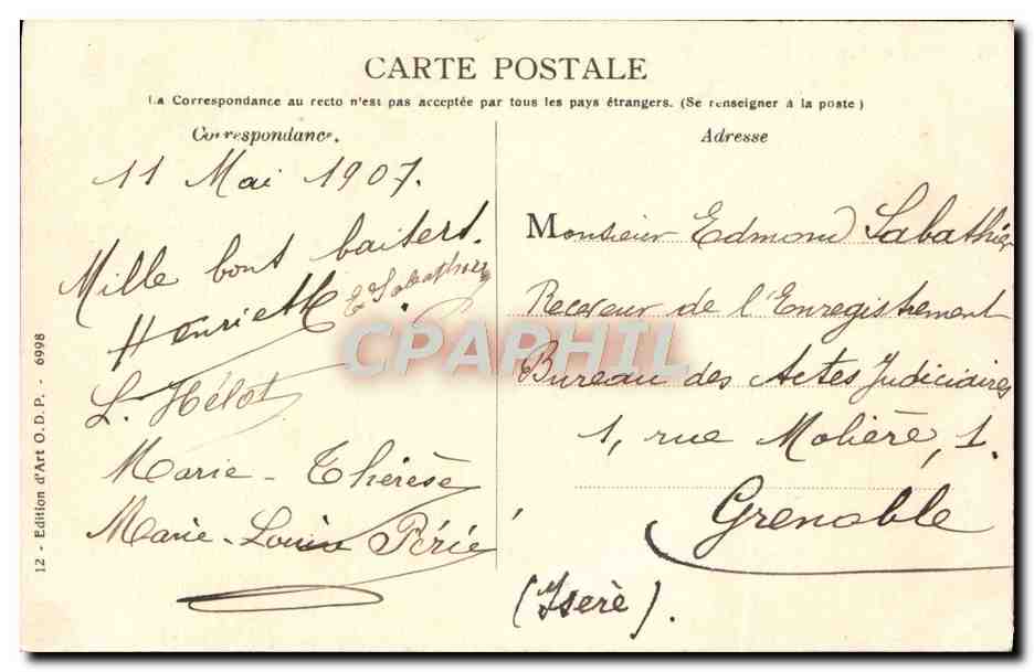 CPA Toulouse Eglise Saint Sernin  — Verso