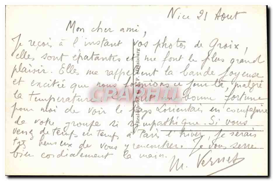 CPA Nice Au Chateau La Tour Belland — Verso