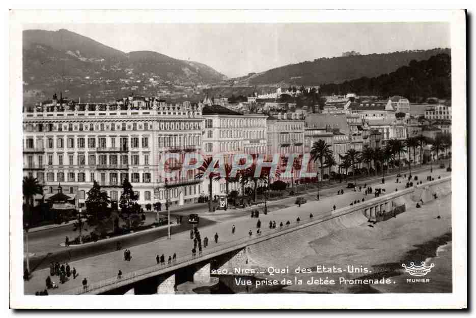 CPA Nice Quai Des Etats Unis Vue Prise De La Jetee Promenade