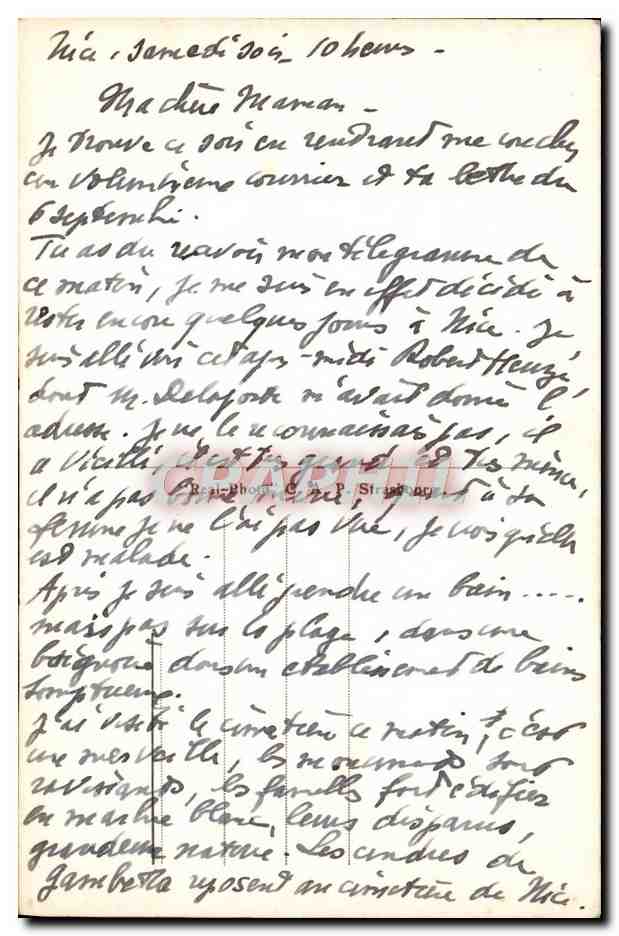 CPA Un Coin Du Vieux Nice Ane Mule Femme Folklore — Rückseite