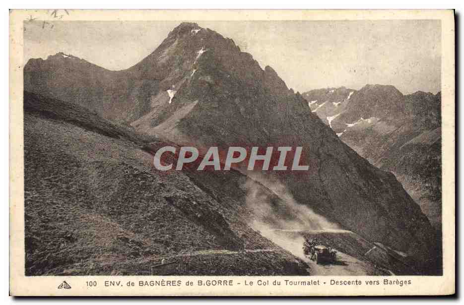 Env. de Bagnères de Bigorre — Le Col du Tourmalet — Descente vers Barèges — CPAPHIL
