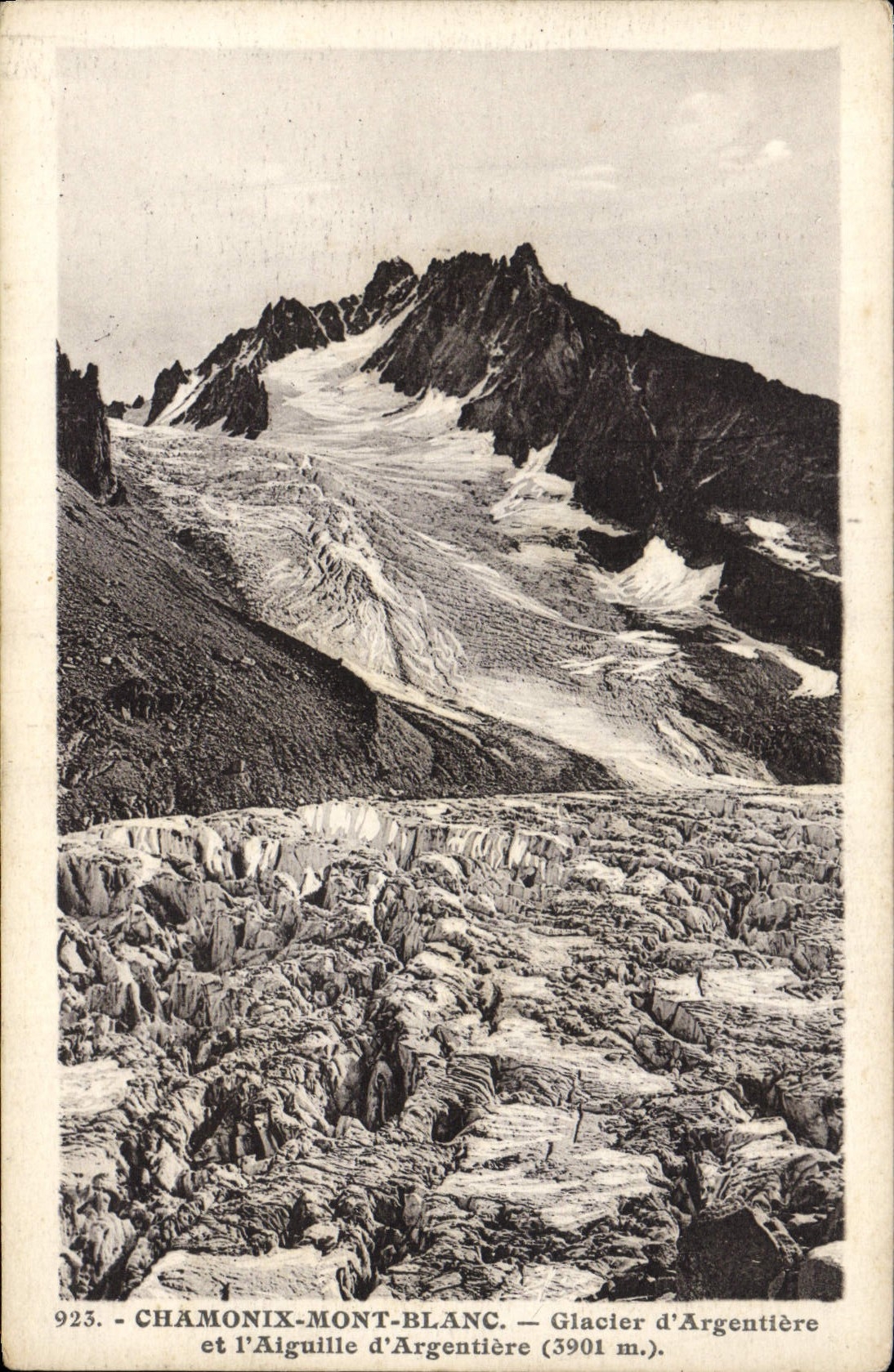 CPA Chamonix Mont Blanc Glacier d'Argentiere et l'aiguille d'Argentiere