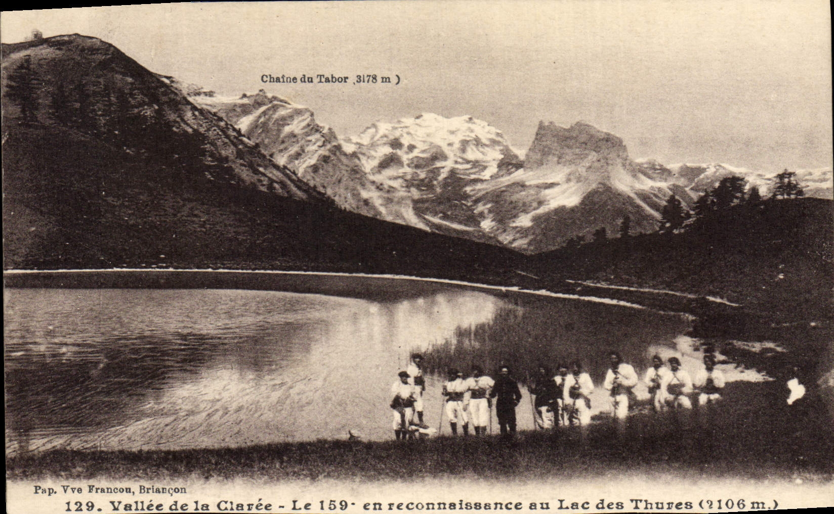 CPA Chaine Du Tabor Vallee de la Claree Le 159eme en reconnaissance au lac des Thures Militaria