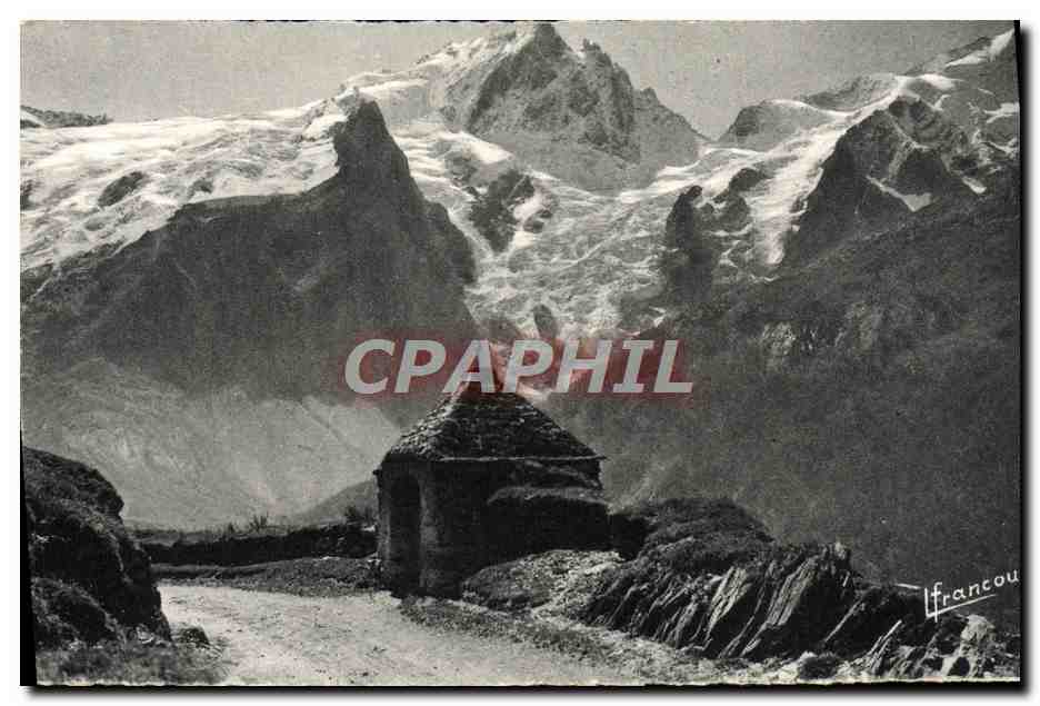 La Grave — Oratoire du Chazelet et la Meije (3987 m.) — L. Francou, Briançon