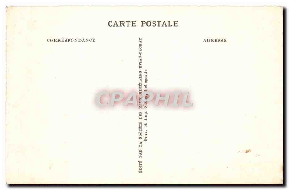 CPA Evian Les Bains L'Etalissement Thermal — Verso