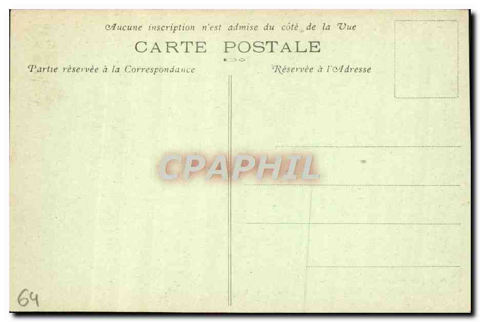CPA Biarritz Le Rocher du Basta  — Verso