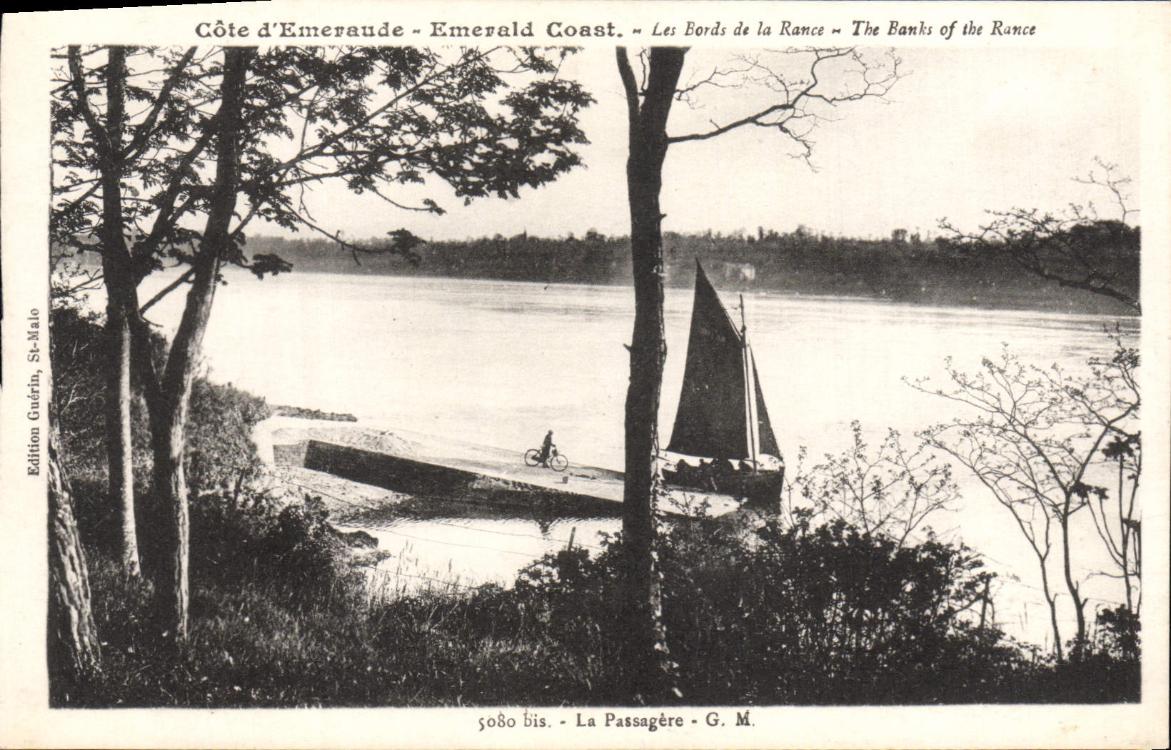Côte d'Émeraude - Emerald Coast. - Les Bords de la Rance - The Banks of the Rance - La Passagère - G. M. - Édition Guérin, St-Malo
