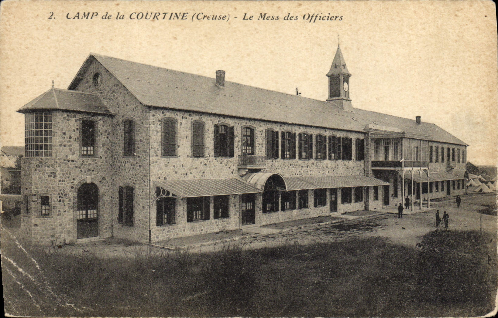 Cartolina d'epoca Camp de la Courtine Le Mess de Officiers Militaria