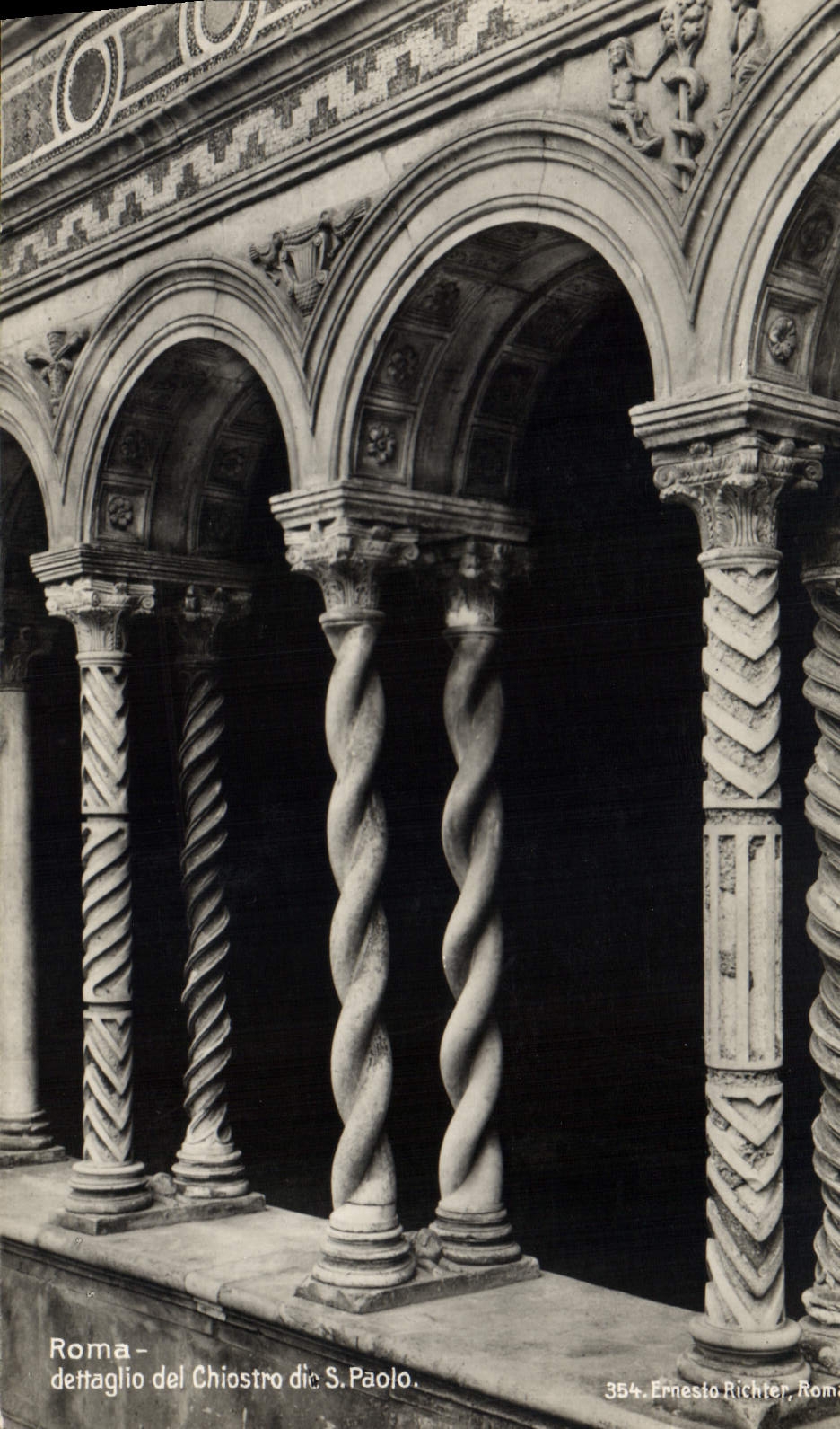 CPA Roma dettaglio del Chiostro dic S Paolo