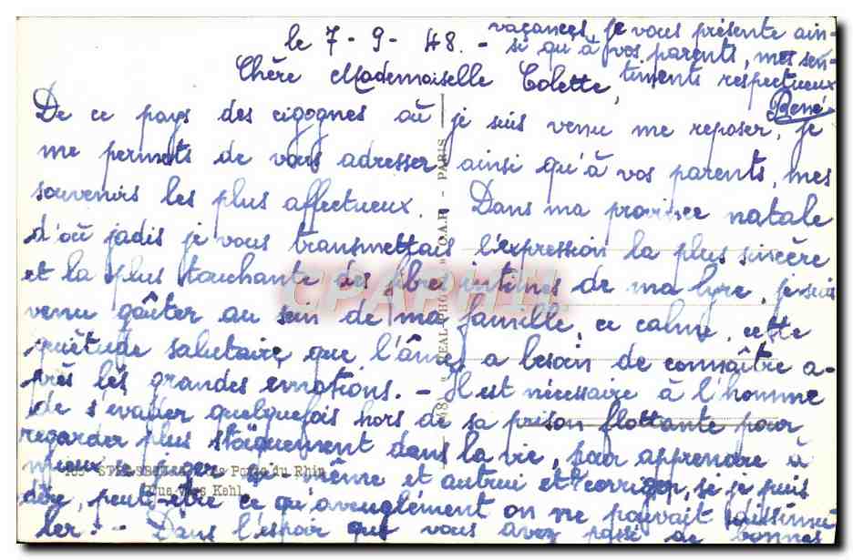 CPM Strasbourg Pont de Kehl — Rückseite