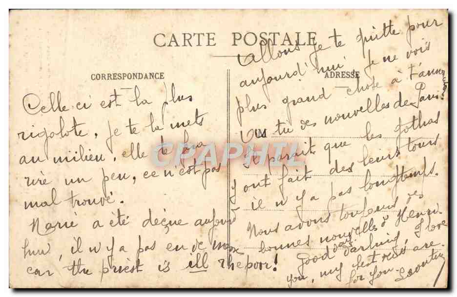 CPA Progres Folklore Femme Cochon Porc  — Verso