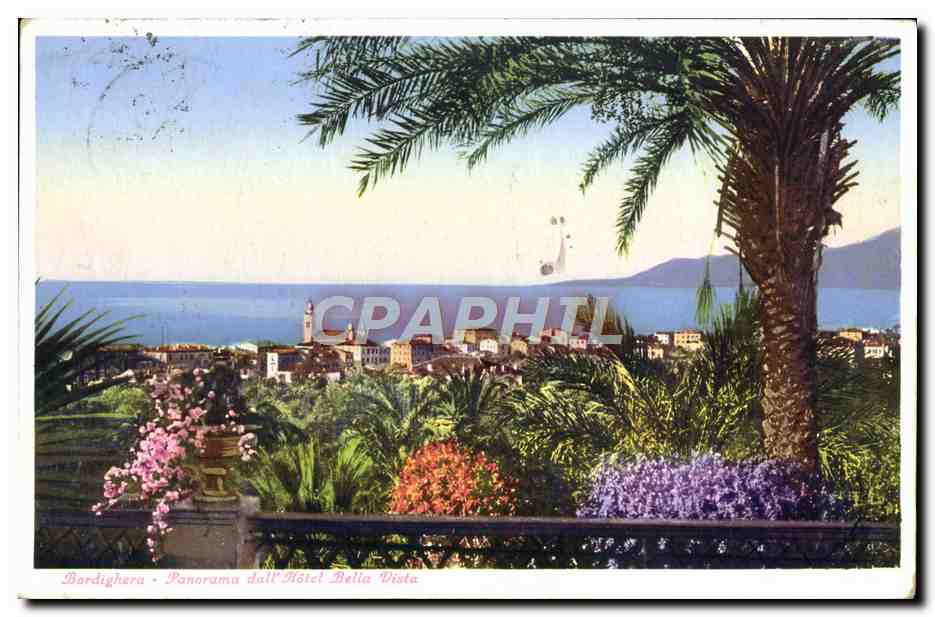 CPA Bordighera Panorama dall Hotel Bella Vista