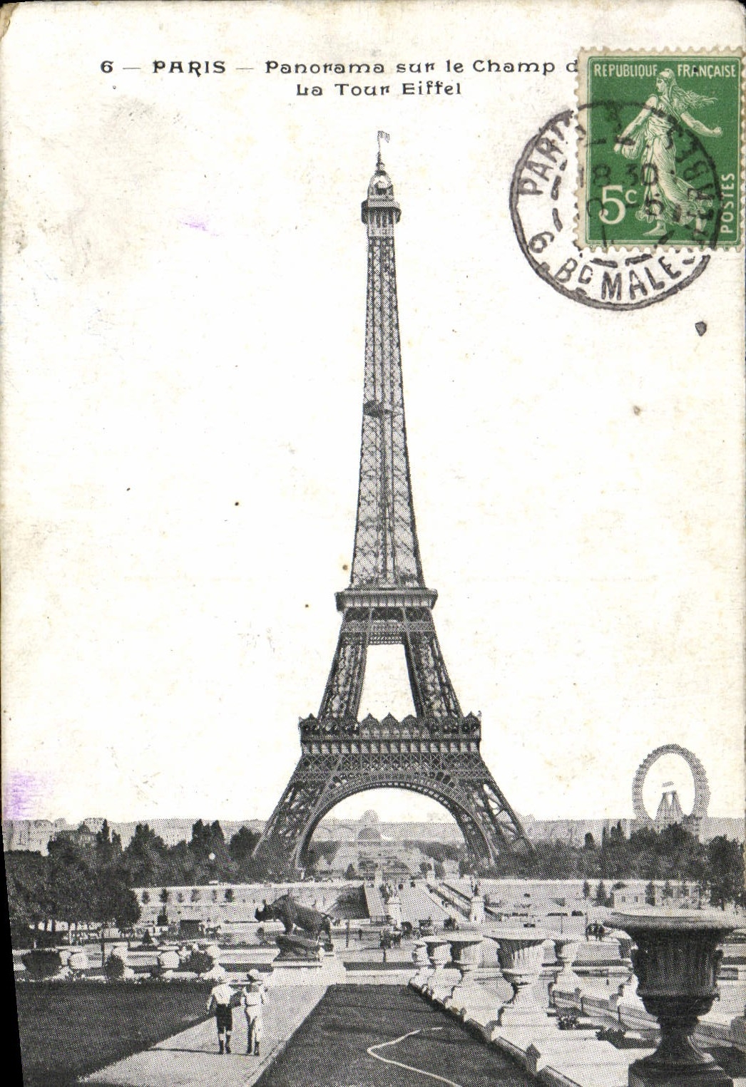CPA Paris Panorama sur le Champ La Tour Eiffel