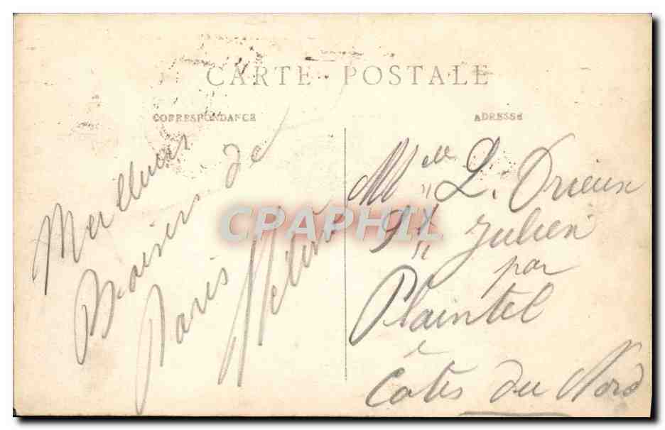 CPA Paris Boulevard de Madeleine — Rückseite