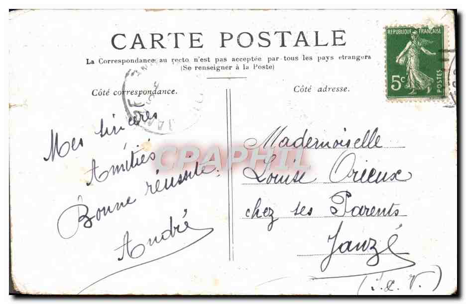 CPA Paris Le Trocadero  — Rückseite