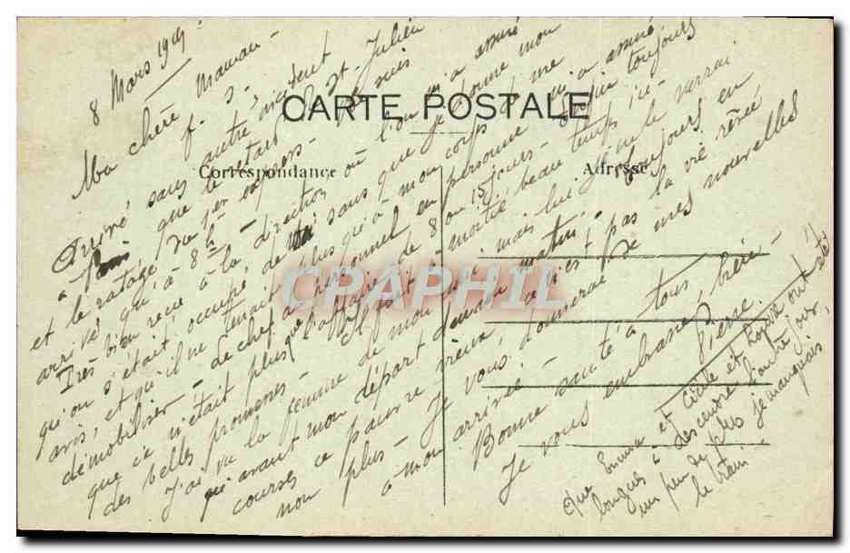 CPA Paris L'Arc de Triomphe du Carrousel et le monument Quand Meme de Mercie — Verso