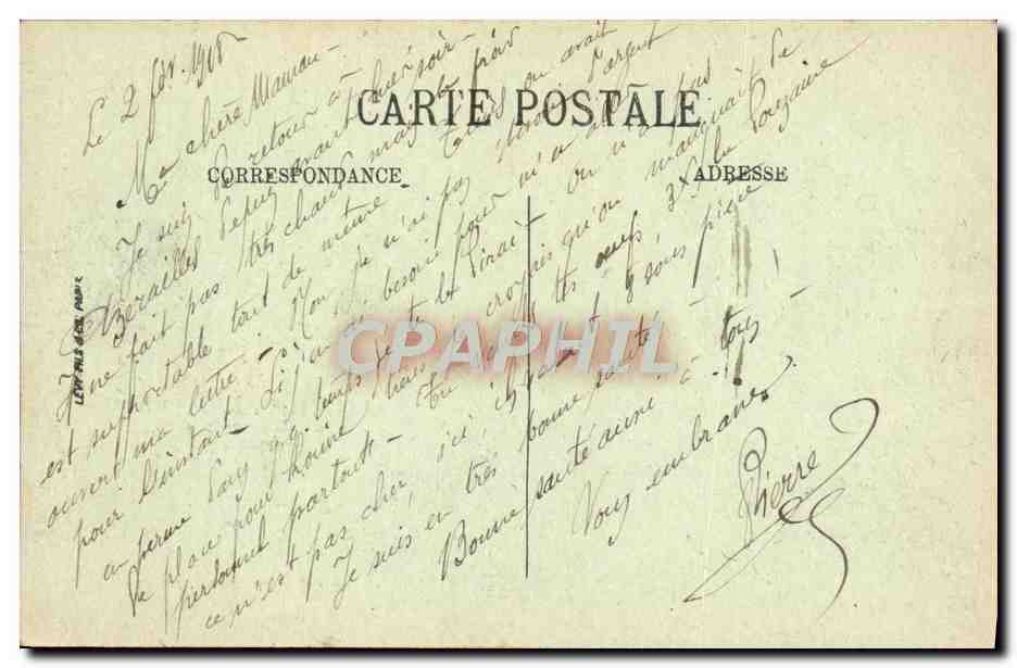 Lunéville — Le Château — Lib-Pap. Razél, frères — Rückseite