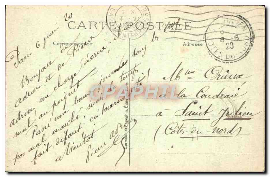 CPA Paris Colonne Vendome — Rückseite