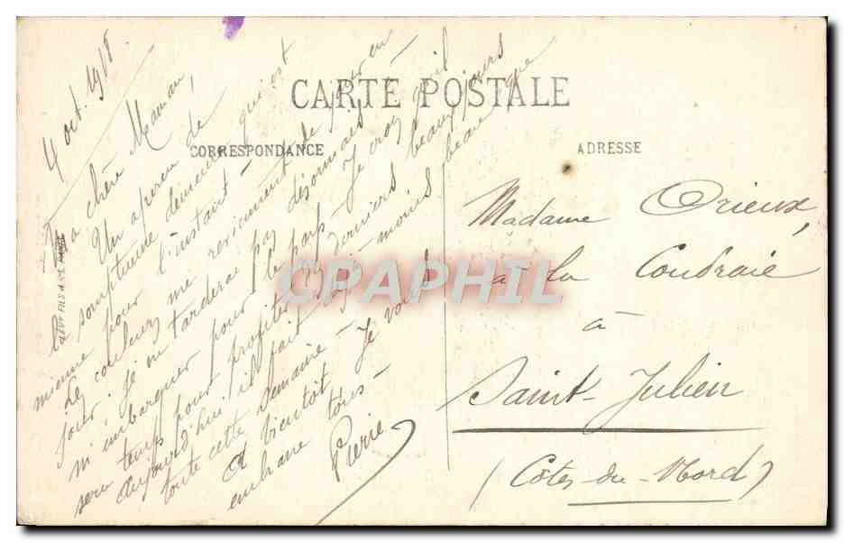 CPA Montreuil Bellay Le Chateau  — Rückseite