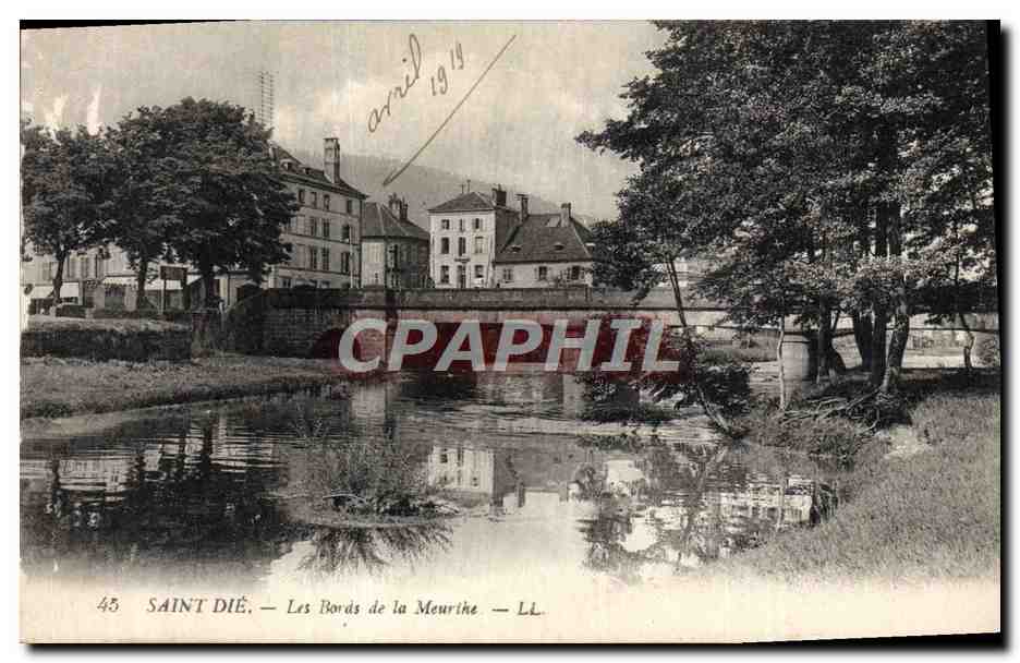 CPA Saint Die Les Bords de la Meurthe