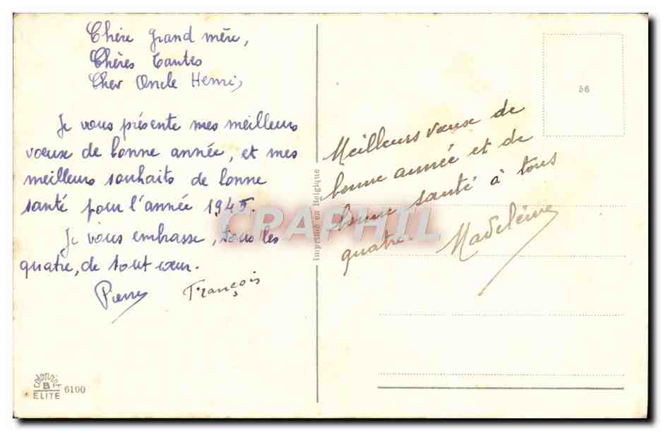 CPA Fantaisie Fleurs  — Verso